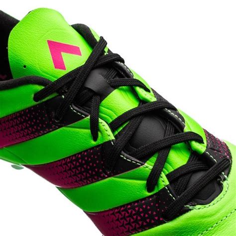 Adidas Ace Leather Fg Ag Solar Green Shock Pink Core Black