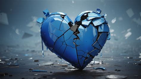 A Broken Heart Blue Backgrounds | JPG Free Download - Pikbest