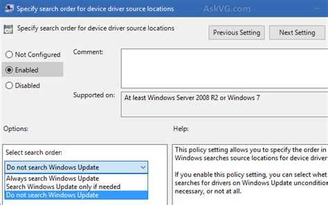 Windows Tip Disable Automatic Driver Updates Installation Via