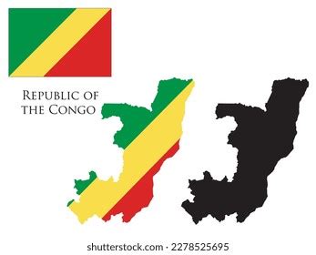 Republic Congo Flag Map Illustration Vector Stock Vector (Royalty Free) 2278525695 | Shutterstock