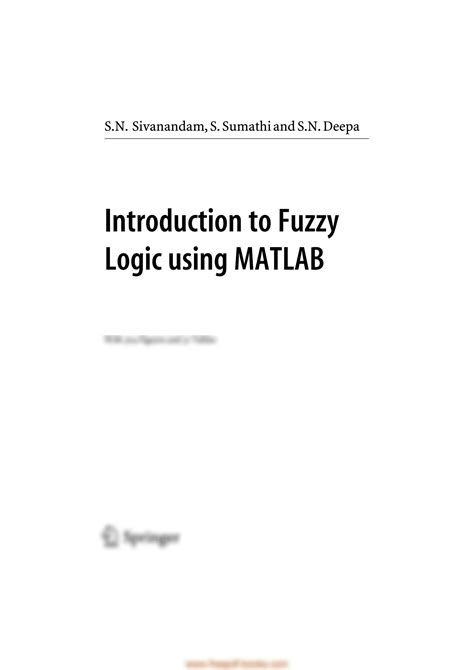 Solution Introduction To Fuzzy Logic Using Matlab Studypool