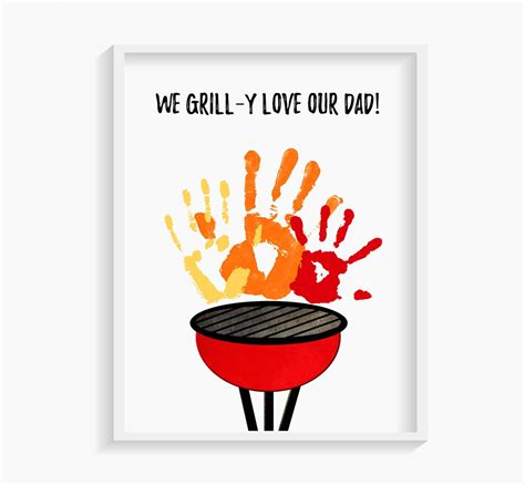Printable Handprint Craft, Personalized Father's Day Gift for Dad From ...