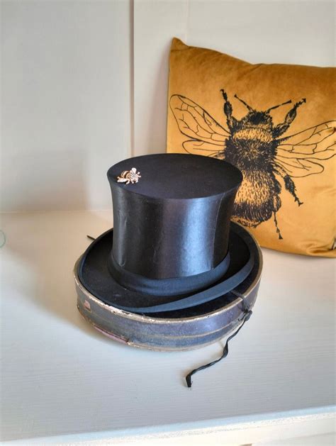 Vintage French Black Top Hat Antique Top Hat Collapsible Top - Etsy