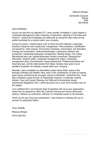 Cover Letter Linkedin PDF