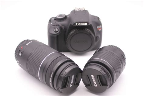 Canon EOS Rebel T5 / EOS 1200D Camera w/ EF-S 18-55mm II & 75-300mm III ...