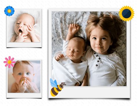 Takt Durchhängen Über Kopf und Schulter polaroid collage template