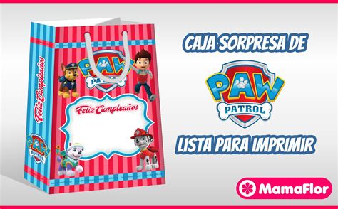 Caja Sorpresa De Paw Patrol Para Fiesta De Ni O Mamaflor