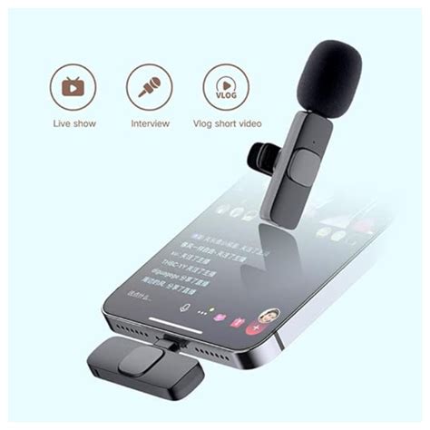 Microphone Wireless K8 With Type C Lightning Digital Mini Portable