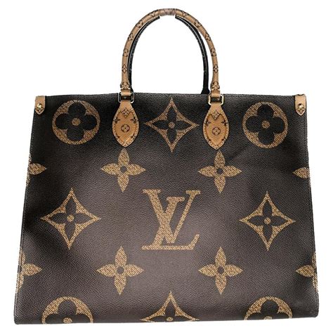 Louis Vuitton Monogram Giant Reverse Canvas Onthego GM Tote For Sale At