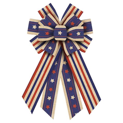 Bczhqq Large Memorial Day Wreath Bows Patriotic Decor Bows For Wreath