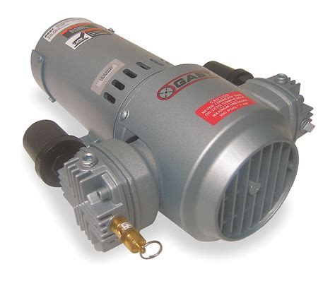 GAST, 0.333 hp, 1 Phase, Piston Air Compressor - 5KA89|3HBB-251-M322A ...