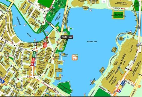 merlion park statue marina bay sentosa location map singapore