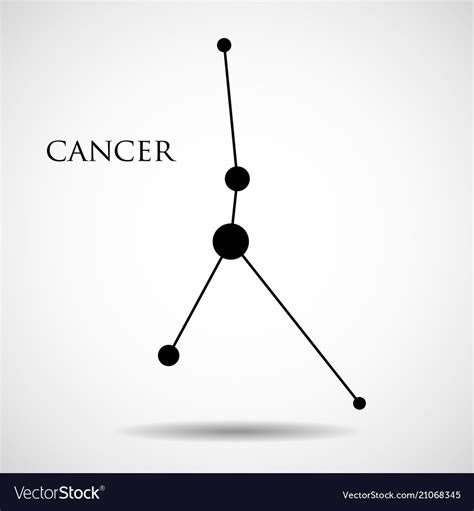 Constellation Cancer Zodiac Sign Royalty Free Vector Image