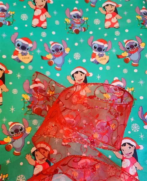 Disney LILO And STITCH Christmas Wrapping Paper 25 Sq Ft Disney Stitch