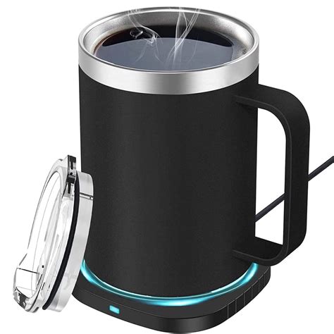 Temperature Control Smart Mug With Lid, Self Heating Coffee Mug 350Ml ...