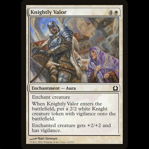 Mtg Knightly Valor Return To Ravnica Madtoyz