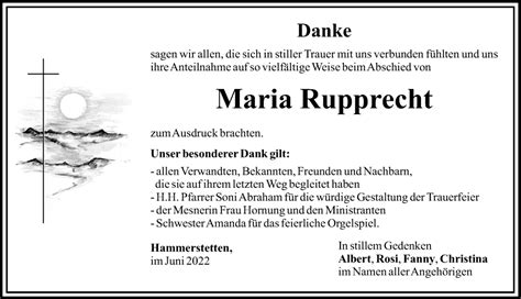 Traueranzeigen Von Maria Rupprecht Allg Uer Zeitung