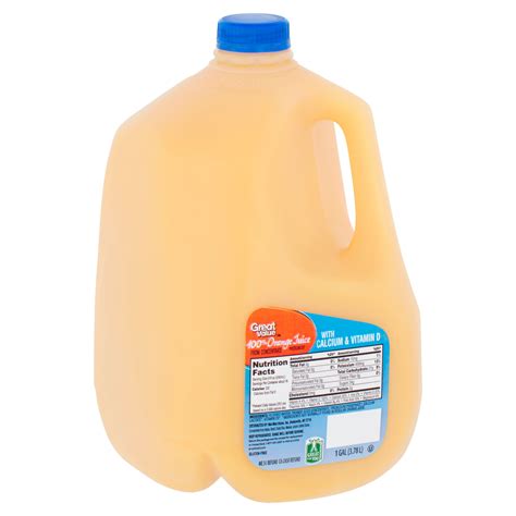 Great Value Orange Juice Gal Walmart