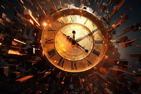 Premium Photo Abstract Representation Of A Clock Face Generative Ai