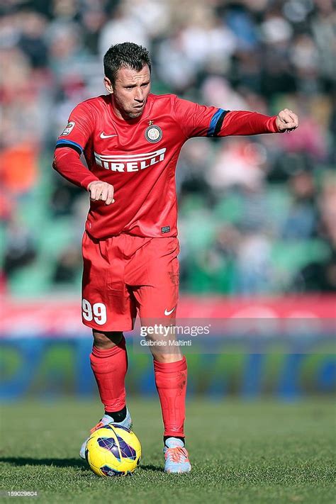 Antonio Cassano Of Fc Internazionale Milano In Action During The