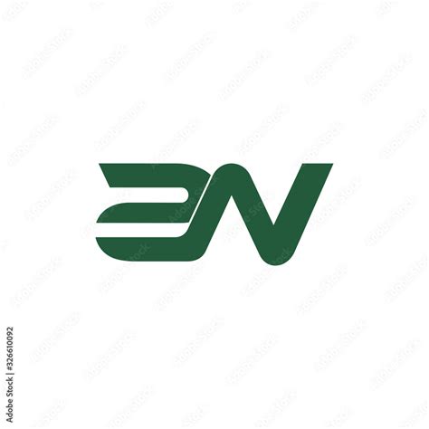 Letter N Line Geometric Linked Overlapping Logo Vector Stock Vector