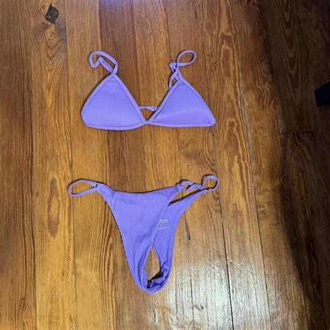 One One Swim Purple Bikini Set Depop