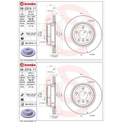 X Brembo Bremsscheiben Mm Innenbel Ftet Hinten Passend F R Bmw