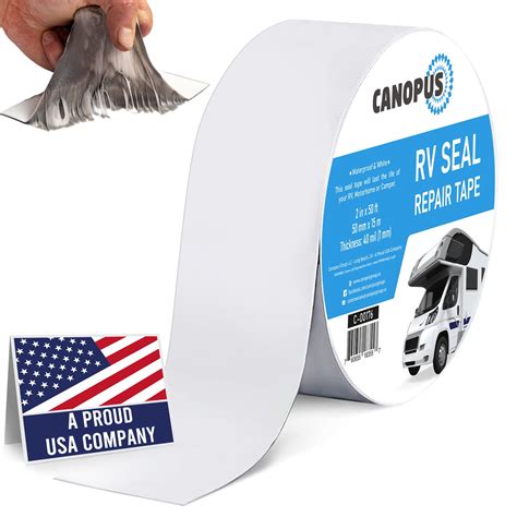 CANOPUS RV Roof Sealant Tape, White - 2" x 50', Roof Patch Repair Tape ...