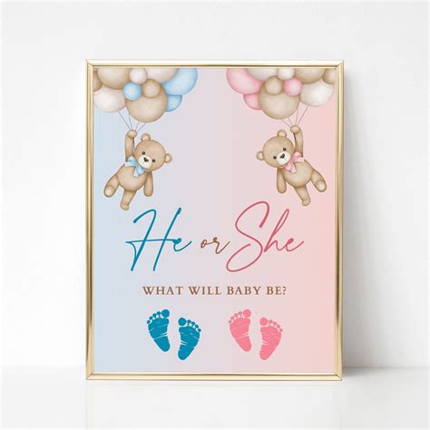 baby  teddy bear gender reveal party gender