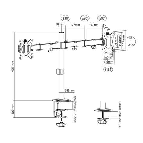 Soporte Articulado Para Dos Monitores TM Electron