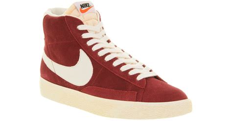 Nike Blazer Hi Suede Vintage Team Red for Men | Lyst