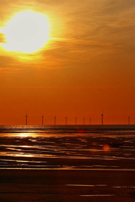 Flaming Sunset Meols Slipway Wirral Alan Ward Wirral Flickr