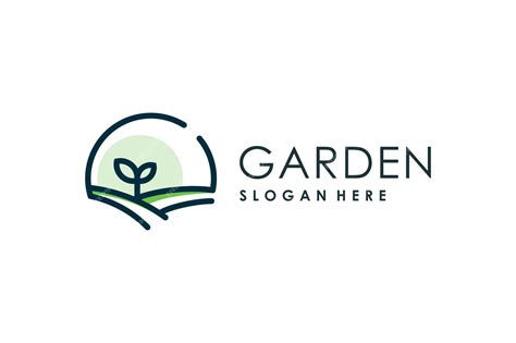 Premium Vector | Garden logo vector with modern simple concept