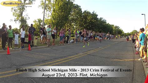 Finish High School Michigan Mile At The 2013 Crim Festival Of Races