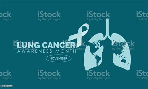 Vector Illustration Design Concept Of Lung Cancer Awareness Month Observed On Every November