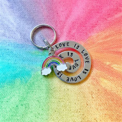 Lgbt Keychain Gay Pride Keychain Pride Ts For Her Etsy