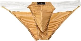 Qunpiu Men S Sexy Open Front Underwear Soft Comfortable Briefs Hollow Bikini Briefs Low Rise