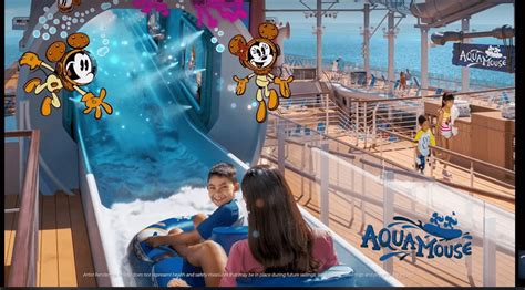 Aquamouse First Attraction At Sea On New Disney Cruise Ship Disney Wishes Disney Friends