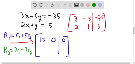 Solvedwrite Each System As A Matrix And Solve It By Gaussian