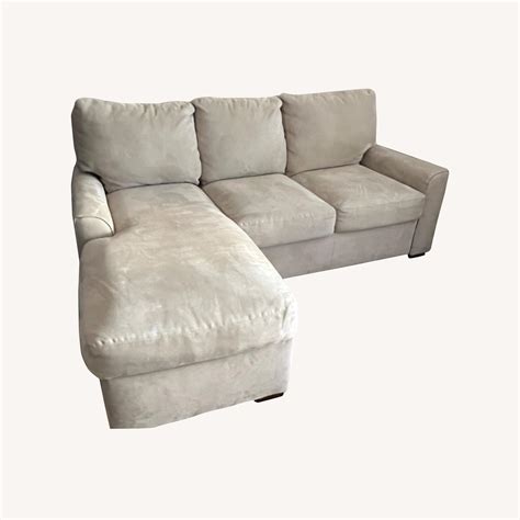 American Leather Sleeper Sofa With Chaise Lounge - AptDeco