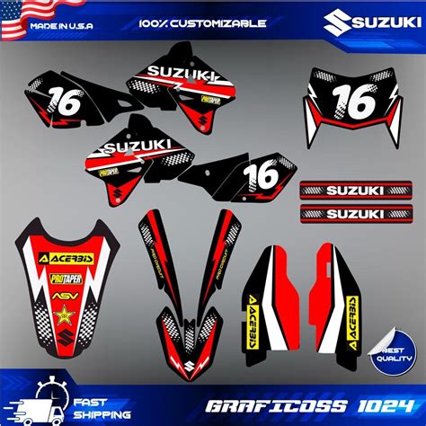 Suzuki Drz400sm Drz400s 400 Drz400se Kit Graphics Decals Etsy