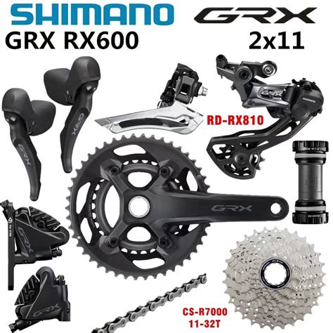 Shimano Grx Rx600 Gravel Groupset 2 X11 1x11 Cyclocross Rx810 Rx400 Hydraulic Disc Brake