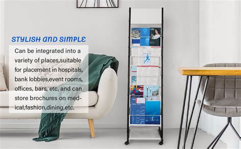 Amazon LIWSHWZ Brochure Display Rack Floor Standing Pamphlets