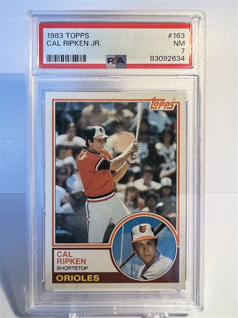 Topps Cal Ripken Jr Baltimore Orioles Hof Psa Near Mint Ebay