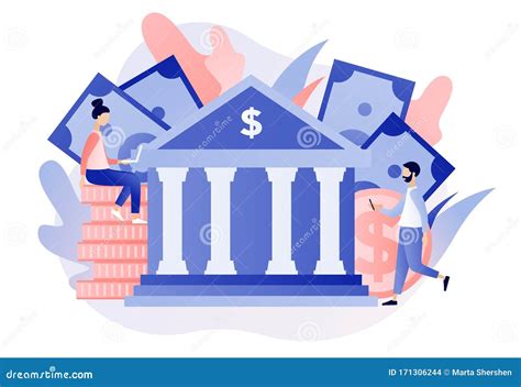 Online Banking Flat Cartoon Style Vector Illustration Stock Vector