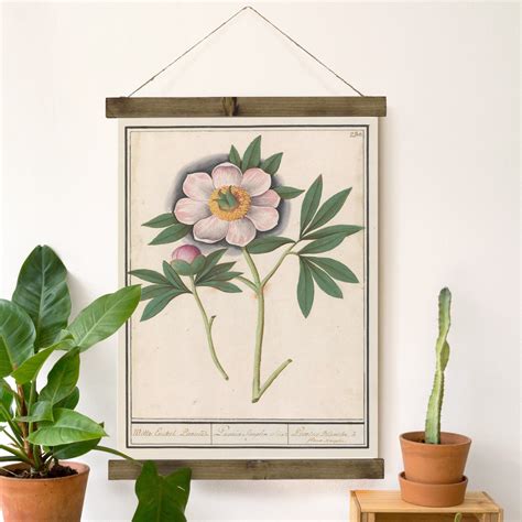 Fleur de Pivoine Flower Hanging Canvas Wall Art