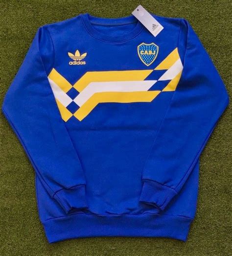 Buzo Boca Retro Crew Azul Francia Td Mania