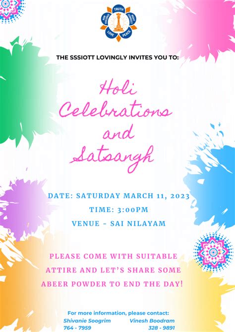 Holi Celebrations 2023 – Sai Caribbean