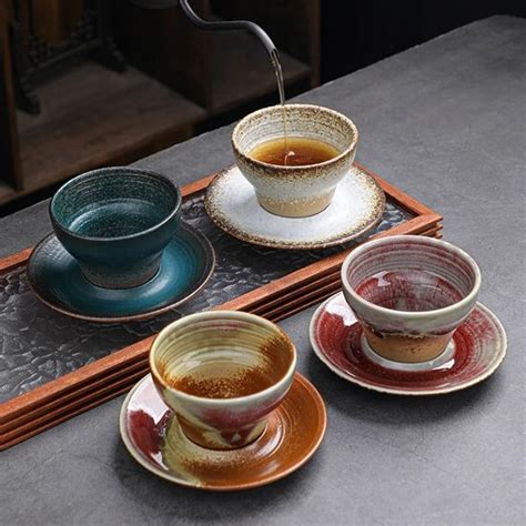 Model 2 Seramik Espresso Fincan Yaratıcı Japon Tarzı Sırlı Fiyatı