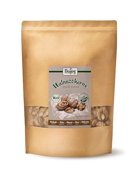 Biojoy BIO Walnusskerne Halbe Kerne Ohne Schale Juglans Regia 1 Kg